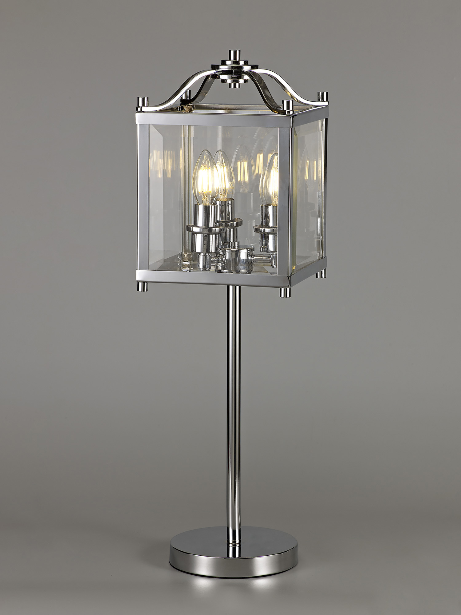 Aston Polished Chrome Table Lamps Diyas Contemporary Table Lamps